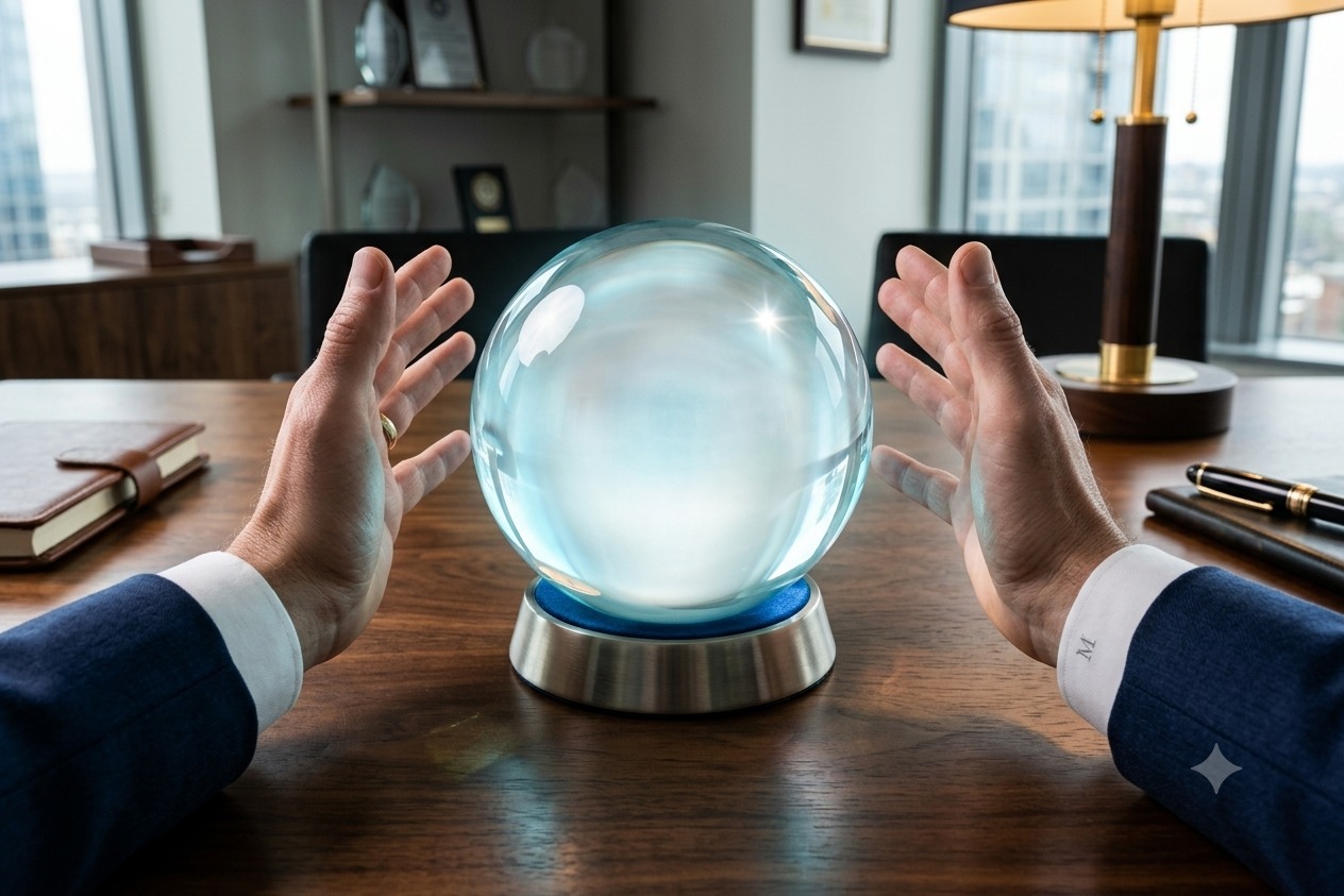 A model predicting the next most likely word, over and over